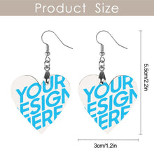 Lade das Bild in den Galerie-Viewer, Ohrhänger aus Holz / Paar Ohrringe ( 2-tlg ) mit Foto Text selbst gestalten und bedrucken