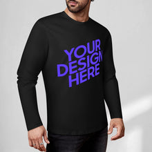 Lade das Bild in den Galerie-Viewer, 100% Baumwolle Vorderseite-Druck Herren/Männer Langarm Shirt Verschiedne Farben mit Foto Design Motiv Text selbst gestalten und bedrucken