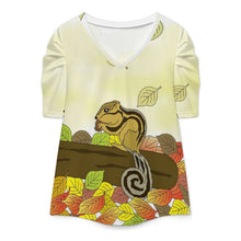Lade das Bild in den Galerie-Viewer, Damen Shirt mit Puffärmeln personalisieren | T-Shirt mit Foto