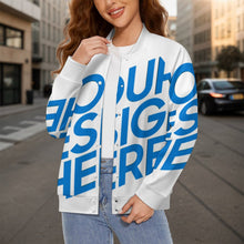 Lade das Bild in den Galerie-Viewer, Einzelbilddruck Damen / Frauen All Print College / Baseball Jacke SDS2507 mit Foto Text selbst gestalten und bedrucken