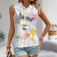 Lade das Bild in den Galerie-Viewer, Damen Polo-Shirt ärmellos | personalisieren & bedrucken