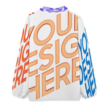 Lade das Bild in den Galerie-Viewer, Damen Multi-Image-Druck Langarmhemd mit Rüschen A1S mit Fotos Muster Text Logo selbst gestalten und bedrucken