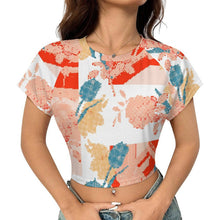 Lade das Bild in den Galerie-Viewer, Mädchen Crop Top mit Foto | Personalisiertes Raglan T-Shirt für Teenager
