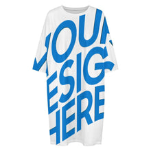 Lade das Bild in den Galerie-Viewer, Einzelbilddruck Damen / Frauen Lockeres Große Größe T-Shirt Home Kurzarm Pyjama Nachthemd LM475 mit Fotos Muster Text Logo selbst gestalten und bedrucken
