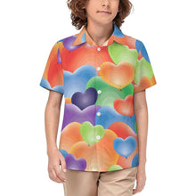 Lade das Bild in den Galerie-Viewer, Kinder Hemd kurzarm Baumwolle bedruckbar – mit Tasche