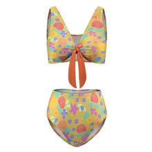Lade das Bild in den Galerie-Viewer, High Waist Bikini selbst gestalten | Tie-Front Set mit Bauch-Weg-Effekt