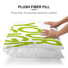 Lade das Bild in den Galerie-Viewer, Polyester Kissenbezug mit langen Streifen mit einseitig bedruckt (vertikale Version) mit Foto Muster Text selbst gestalten und bedrucken