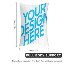 Lade das Bild in den Galerie-Viewer, Polyester Kissenbezug Kissenhülle beidseitig bedruckt (vertikale Version) (dasselbe Bild auf beiden Seiten) mit Foto Muster Text selbst gestalten und bedrucken