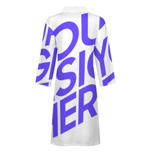 Lade das Bild in den Galerie-Viewer, Einzelbild-Design Bademantel Herren/Männer Morgenmantel Schlafmantel LM003 mit Foto Design Motiv Text selbst gestalten und bedrucken