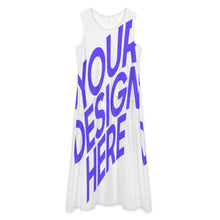 Lade das Bild in den Galerie-Viewer, Off-Shoulder-Kleid Sommer Frauen T-Shirt Kleid ärmellos langes Kleid F21Q mit Foto Design Motiv Text selbst gestalten und bedrucken (Simple Design)