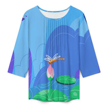 Lade das Bild in den Galerie-Viewer, Damen 3/4-Arm Shirt mit Raffung | Oberteil mit Foto personalisieren