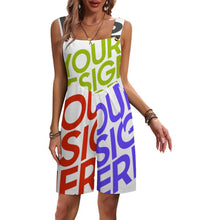 Lade das Bild in den Galerie-Viewer, Multi-Image-Design Damen / Frauen Damen / Frauen Hosenträger Jumpsuit Shorts ULR mit Foto Design Motiv Text selbst gestalten und bedrucken (Simple Design)