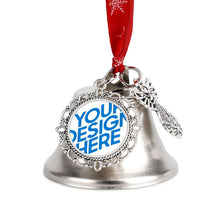 Lade das Bild in den Galerie-Viewer, Christbaumschmuck Glocken Anhänger Weihnachtsglocken für Weihnachtsdeko mit Foto Design Motiv Text selbst gestalten und bedrucken