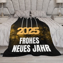 Lade das Bild in den Galerie-Viewer, Decke 2025 Frohes Neues Jahr Selbst Gestalten Fotodecke bedrucken mit Foto
