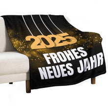 Lade das Bild in den Galerie-Viewer, Decke 2025 Frohes Neues Jahr Selbst Gestalten Fotodecke bedrucken mit Foto