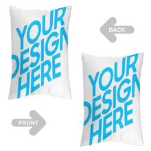 Lade das Bild in den Galerie-Viewer, Polyester Kissenbezug Kissenhülle beidseitig bedruckt (vertikale Version) (dasselbe Bild auf beiden Seiten) mit Foto Muster Text selbst gestalten und bedrucken