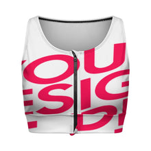 Lade das Bild in den Galerie-Viewer, Sport Yoga Reißverschluss Bra Top Damen / Frauen SDS2007 selbst gestalten und bedrucken