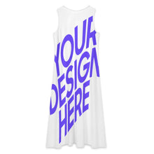 Lade das Bild in den Galerie-Viewer, Off-Shoulder-Kleid Sommer Frauen T-Shirt Kleid ärmellos langes Kleid F21Q mit Foto Design Motiv Text selbst gestalten und bedrucken (Simple Design)