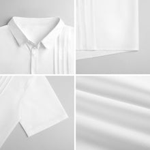Lade das Bild in den Galerie-Viewer, Einzelbild-Design Herren Kurzarmhemd mit Revers und Falten LM005 mit Ihrem Design Motiv Foto Text selbst gestalten und bedrucken