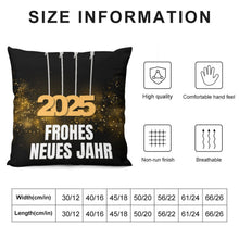 Lade das Bild in den Galerie-Viewer, Kissenbezug 2025 Frohes Neues Jahr Selbst Gestalten Bedrucken Lassen