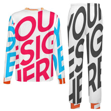 Lade das Bild in den Galerie-Viewer, Multi-Image-Druck Kinder Rundhalsausschnitt Langarm Pyjama-Set LM126 mit Fotos Muster Text Logo selbst gestalten und bedrucken