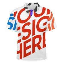 Lade das Bild in den Galerie-Viewer, Multi-Image-Druck Damen / Frauen POLO Shirt mit gerader Schulter und Knopfleiste LTPL22 mit Fotos Muster Text Logo selbst gestalten und bedrucken