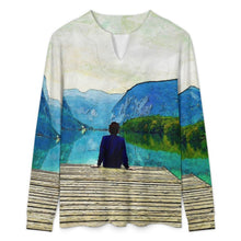 Lade das Bild in den Galerie-Viewer, Herren Langarmshirt V-Ausschnitt | Funktionsshirt personalisieren
