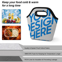 Lade das Bild in den Galerie-Viewer, Einzelbilddruck Tragbare Lunchtasche mit Fotos Muster Text Logo selbst gestalten und bedrucken