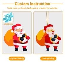 Lade das Bild in den Galerie-Viewer, Acryl Weihnachtsschmuck (gleiches Bild) mit Foto Text selbst gestalten und bedrucken