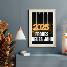Lade das Bild in den Galerie-Viewer, Poster Drucken 2025 Frohes Neues Jahr Fotoposter Selbst Gestalten mit Foto