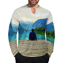 Lade das Bild in den Galerie-Viewer, Herren Langarmshirt V-Ausschnitt | Funktionsshirt personalisieren