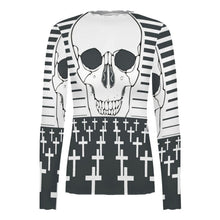 Lade das Bild in den Galerie-Viewer, Langärmeliges Mesh-Rollkragen-Top mit individuellem Druck – Damen, S bis 5XL