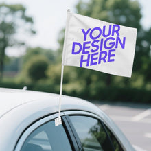 Lade das Bild in den Galerie-Viewer, Autofahne mit Fotos Muster Text Logo selbst gestalten und bedrucken