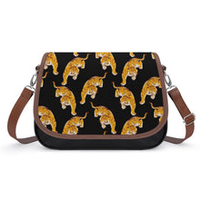 Lade das Bild in den Galerie-Viewer, PU Leder Umhängetasche bedrucken | Personalisierte Flap Bag mit Klettverschluss