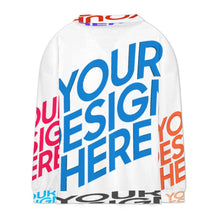 Lade das Bild in den Galerie-Viewer, Unisex Damen/Herren Multi-Image-Design Lässiges Langarm Sweatshirt mit Reißverschluss und V-Ausschnitt NT53 mit Foto Design Motiv Text selbst gestalten und bedrucken