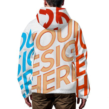 Lade das Bild in den Galerie-Viewer, Multi-Image-Design Leichte atmungsaktive Windbreaker Windjacke mit Kapuze für Herren / Männer MWL402 mit Foto Design Motiv Text selbst gestalten und bedrucken