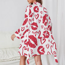 Lade das Bild in den Galerie-Viewer, Satin-Kimono Personalisierbar | Morgenmantel mit Gürtel | S-XL