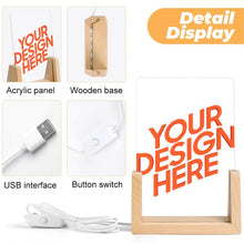 Lade das Bild in den Galerie-Viewer, Acryl Nachtlicht (einfarbiger schräger Einsatzsockel) selbst gestalten und bedrucken