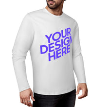 Lade das Bild in den Galerie-Viewer, 100% Baumwolle Vorderseite-Druck Herren/Männer Langarm Shirt Verschiedne Farben mit Foto Design Motiv Text selbst gestalten und bedrucken