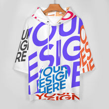 Lade das Bild in den Galerie-Viewer, Unisex Damen/Herren Kapuzenpullover Sweatshirt Kapuzenshirt Halbarm LM033 Multi-Image-Design Gesundheitstuch (auch Luftschicht genannt) mit Foto Design Motiv Text selbst gestalten und bedrucken