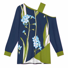 Lade das Bild in den Galerie-Viewer, Einzelbild-Design Damen / Frauen Einseitiges Hosenträger Langarm T-shirt LDV mit Foto Design Motiv Text selbst gestalten und bedrucken (Simple Design)