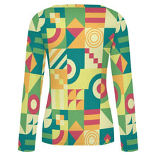 Lade das Bild in den Galerie-Viewer, Personalisierbares Damen Langarmshirt in Rippstruktur mit Karree-Ausschnitt