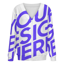 Lade das Bild in den Galerie-Viewer, Einzelbilddruck Damen / Frauen Pullover Strickjacke LM228 mit Fotos Muster Text Logo selbst gestalten und bedrucken