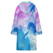 Lade das Bild in den Galerie-Viewer, Damen Fleecejacke lang mit Kapuze individuell bedruckbar