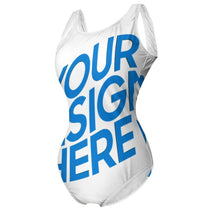 Lade das Bild in den Galerie-Viewer, Einzelbild-Design Badeanzug LT3190 für Mädchen Frauen Volldruck selbst gestalten und bedrucken