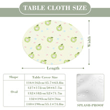 Lade das Bild in den Galerie-Viewer, Ovale Tischdecke Wachstuch JJ05191097 mit Foto Design Motiv Text selbst gestalten und bedrucken