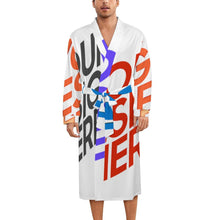 Lade das Bild in den Galerie-Viewer, Multi-Image-Druck Unisex Langarm Nachthemd Bademantel mit Gürtel LM127 mit Fotos Muster Text Logo selbst gestalten und bedrucken