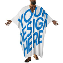Lade das Bild in den Galerie-Viewer, Einzelbild-Design Herren / Männer Morgenmantel Pyjama mit V-Ausschnitt und Schmetterlingsärmeln YKL01 mit Foto Design Motiv Text selbst gestalten und bedrucken