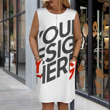 Lade das Bild in den Galerie-Viewer, Multi-Image-Design Damen / Frauen Westentaschenkleid LM456 mit Fotos Muster Text Logo selbst gestalten und bedrucken