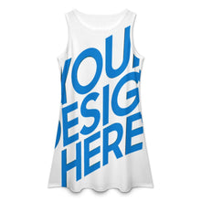 Lade das Bild in den Galerie-Viewer, Damen / Frauen Ärmelloses Kleid LM412 mit Fotos Muster Text Logo selbst gestalten und bedrucken